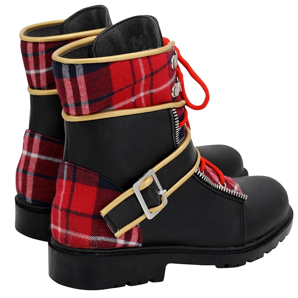 twisted wonderland pomefiore epel felmier black red boots cosplay shoes