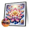 Pinke lila Lotus 5D DIY Diamant-Kunst-Malkits f&uuml;r Wohnwanddekoration 40x40 cm