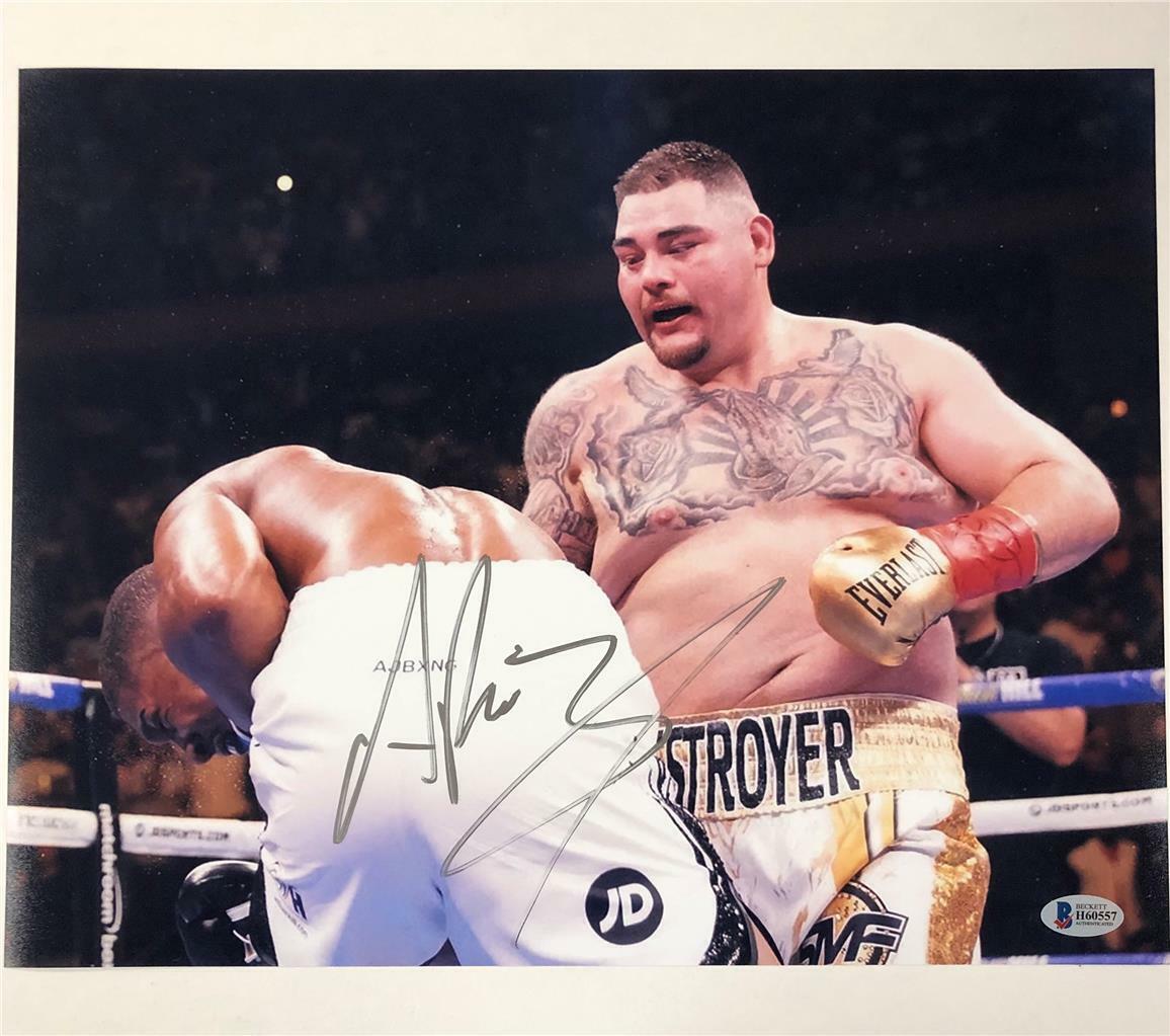 ANDY RUIZ JR Autograph Signed 11x14 Photo Poster painting vs Anthony Joshua #1 ~ Beckett BAS COA