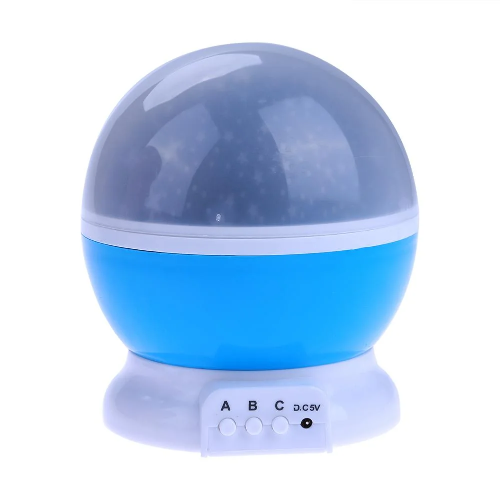 Rotating Projector Starry Night Lamp Projection LED Lights Xmas Gift(Blue)