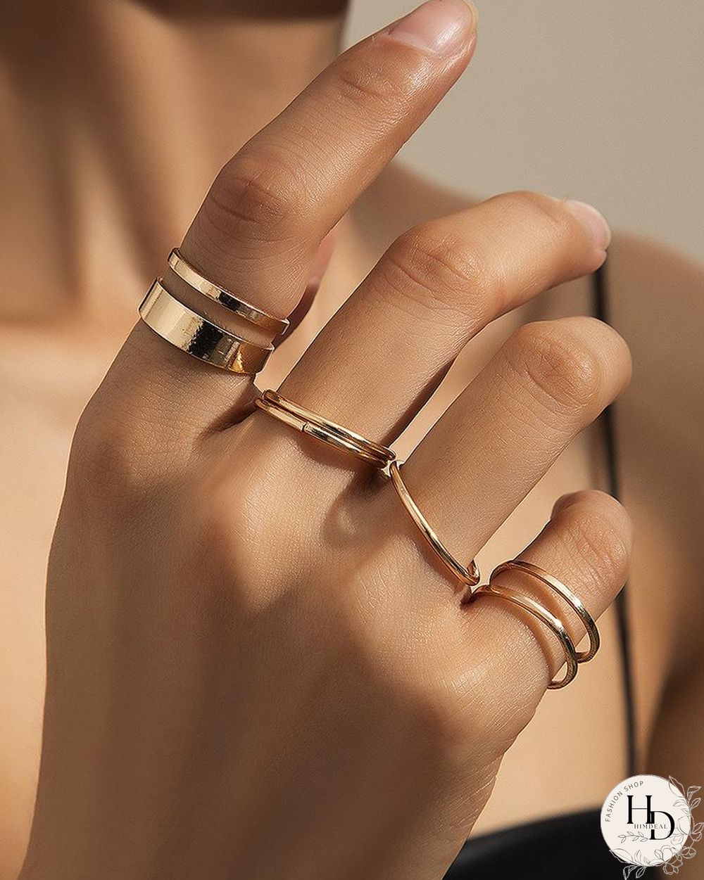 5PCS Minimalism Adjustable Rings Set