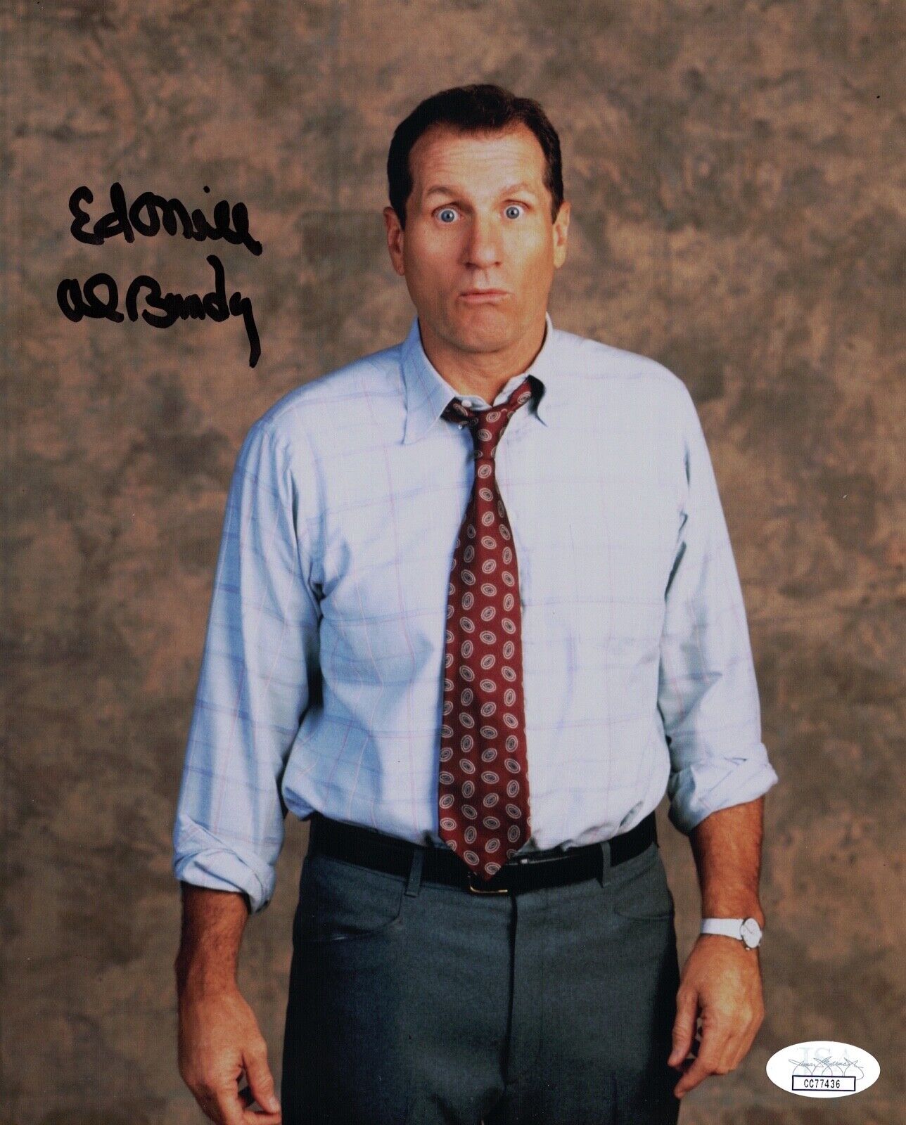 ED O'NEILL Authentic MARRIED WITH CHILDREN SIGNED 8X10 Photo Poster painting AUTOGRAPH JSA COA