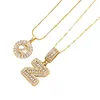 ✨Collier avec pendentif lettre de l'alphabet en or💕