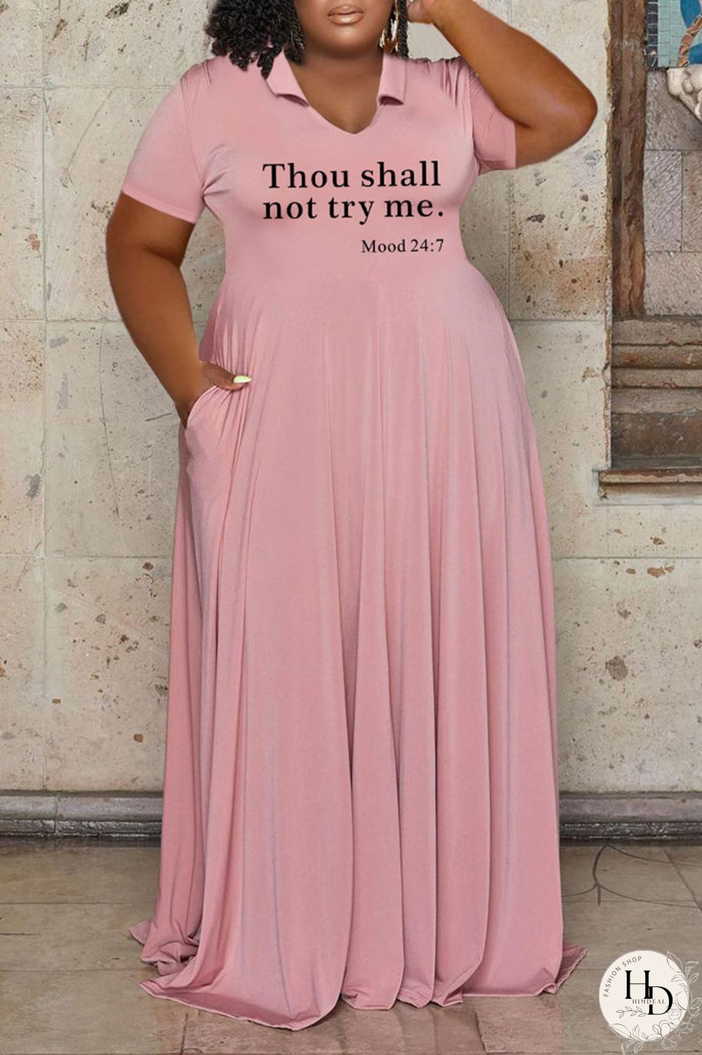 White Casual Letter Print Patchwork V Neck Straight Plus Size Dresses