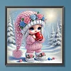 Snow Girl - Diamond Painting - Partial Special Shaped Drill(Canvas|30*30cm)