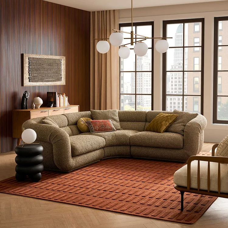 Solari Performance Fabric Sectional Sofa