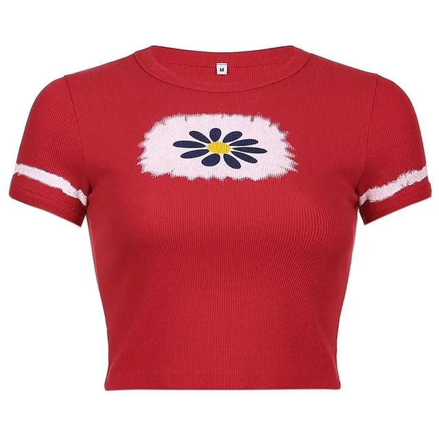 Daisy Dream Cropped Tee Kiss Kiwi August Lemonade