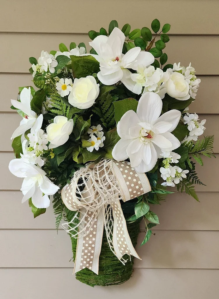 🎍Mother's Day Wreath Gift🔥Magnolia Door Basket Wreath