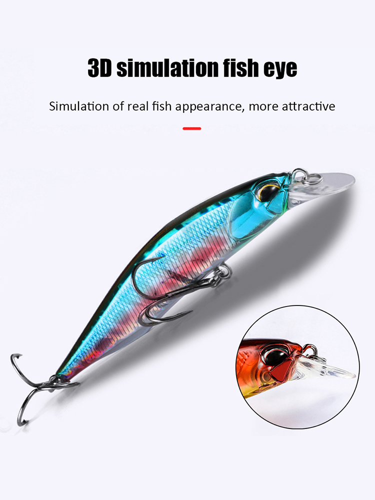 

8.5cm 8.5g Minnow Fishing Lures Floating Artificial Freshwater Bass Bait, 501 Original