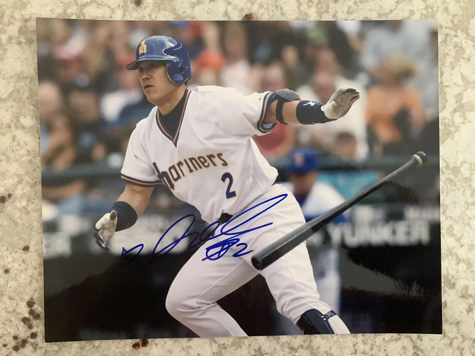 Kenji Johjima Signed Seattle Mariners 8x10 Photo Poster painting