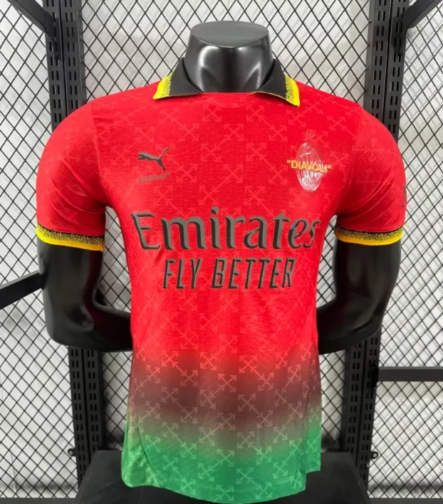 2425 New Season AC Three Away Jersey Player Edition