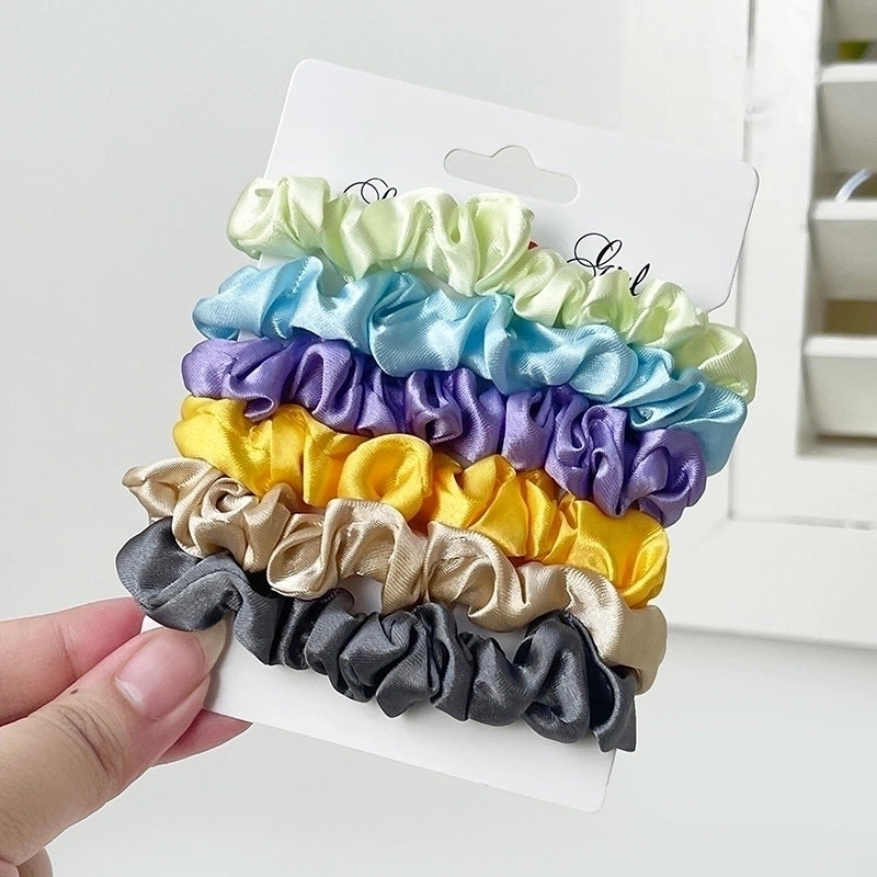 Women’s Basic Solid Color Satin Hair Tie