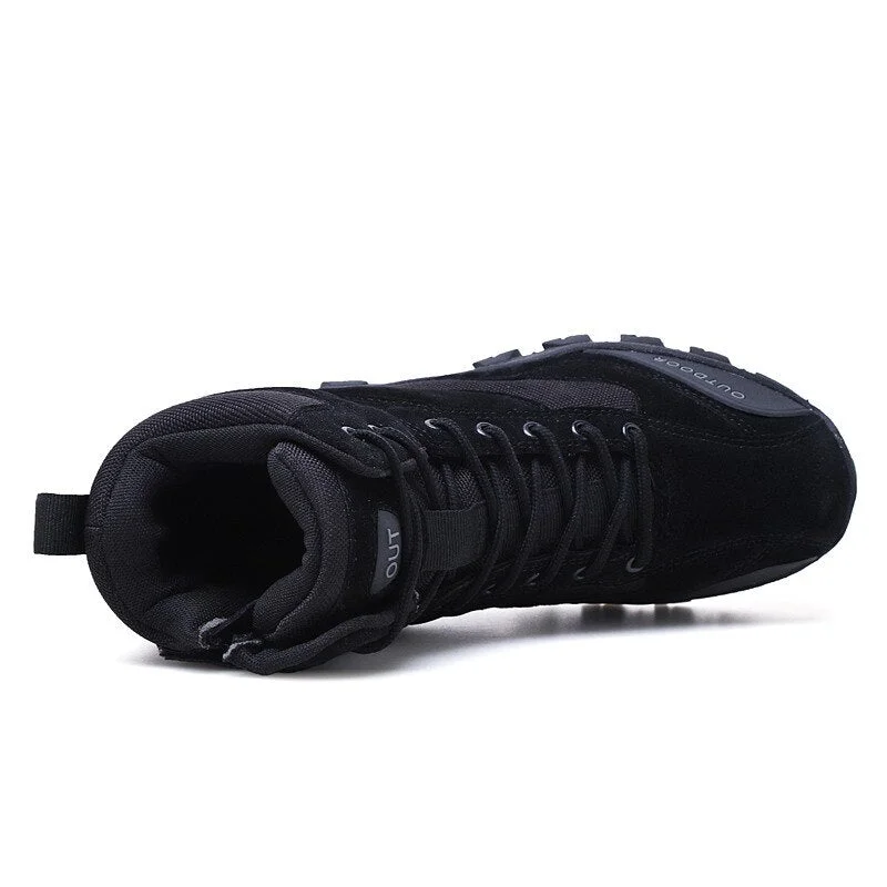 2022 New Men Boots Ankle Rubber Military Combat Boots Men Sneakers Casual Shoes Outdoor Work Safety Boots Zapatos Hombre