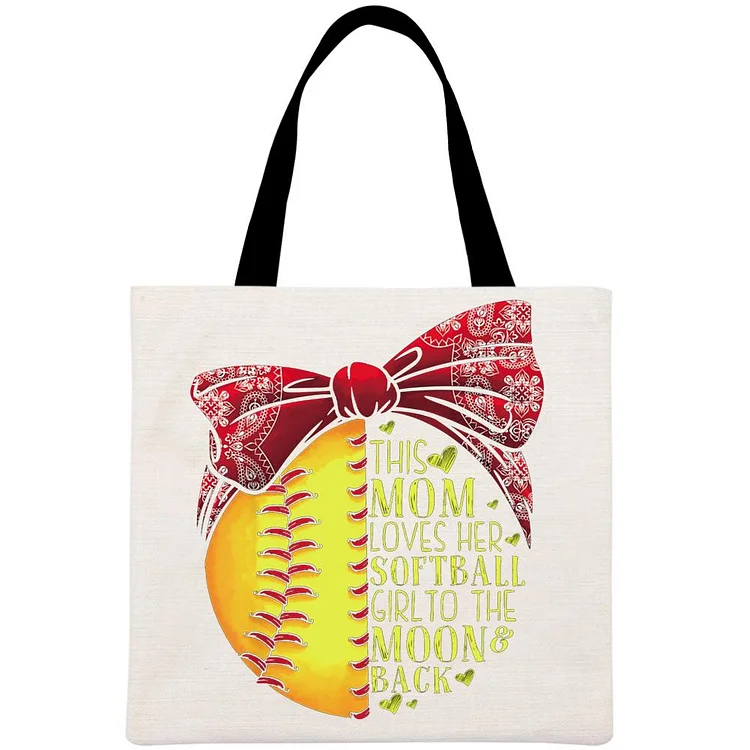 softball Printed Linen Bag-Annaletters