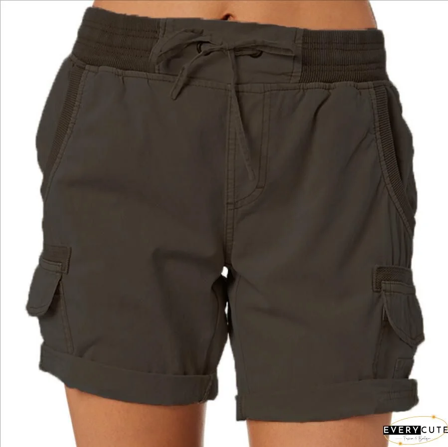 Flap Pocket Taped Low Waist Bermuda Shorts