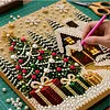 Christmas House Xmas Pearl Painting DIY Kit with Frame 30x30cm