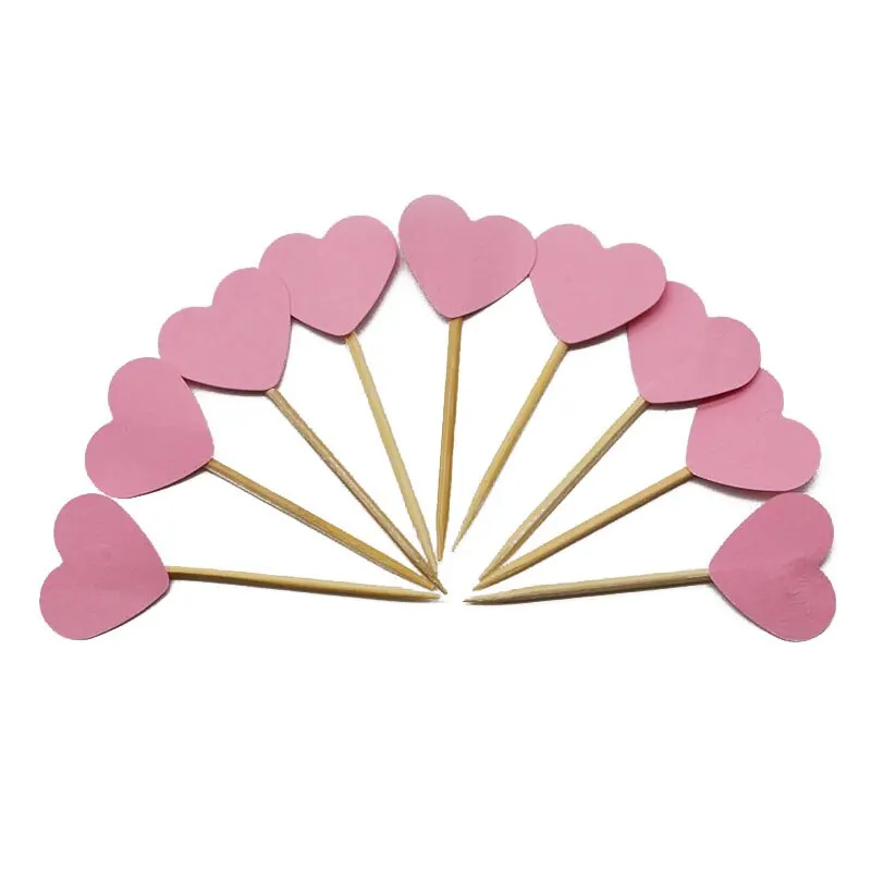 20 Pcs Handmade Lovely Glitter Heart Star Cupcake Toppers Birthday Wedding Party Decoration Cake Decoration Food Picks Supplies