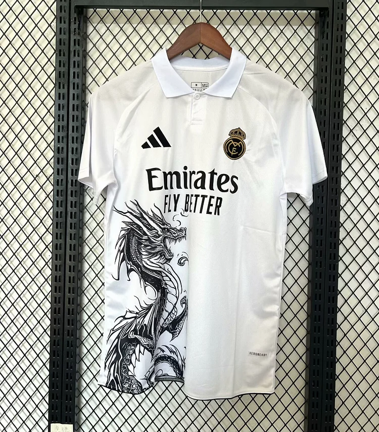 2025-26 New Season - Real Madrid Dragon White Special Edition - Jersey - Fan Edition