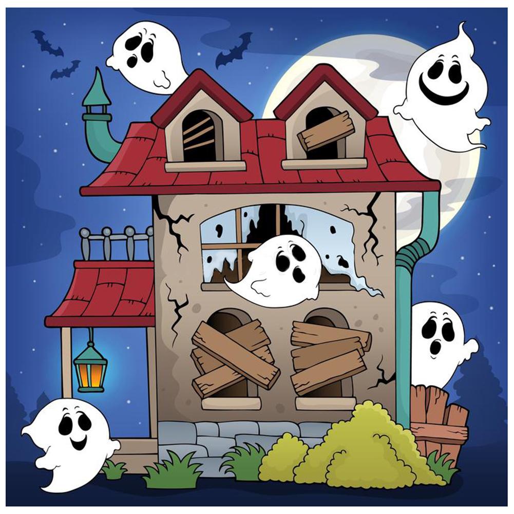 

30x30cm Round Drill Diamond Painting-Halloween Series, 501 Original