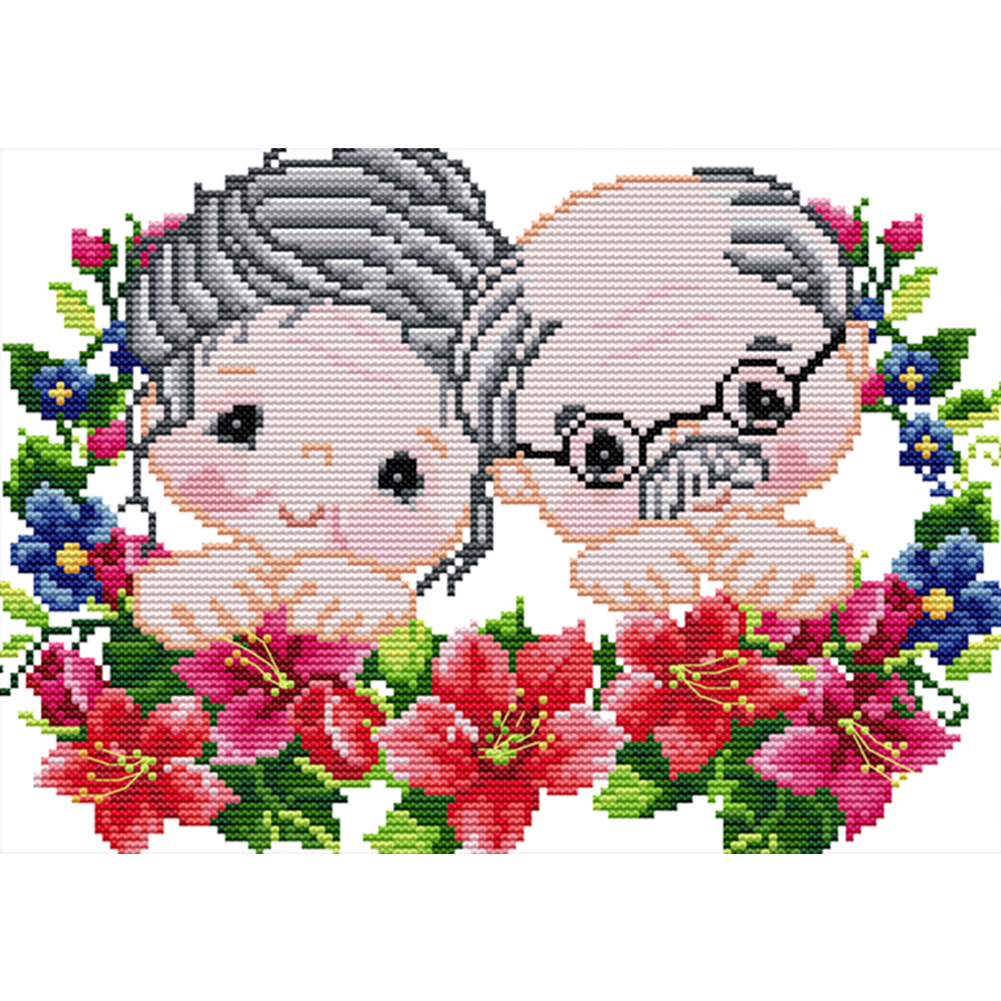 

Lovely Grandparent - 14CT Stamped Cross Stitch - 32*22CM, 501 Original