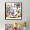 Flower Biscuit Schnauzer-11CT Stamped Cross Stitch 40*40cm/15.75*15.75in tapestrymarket