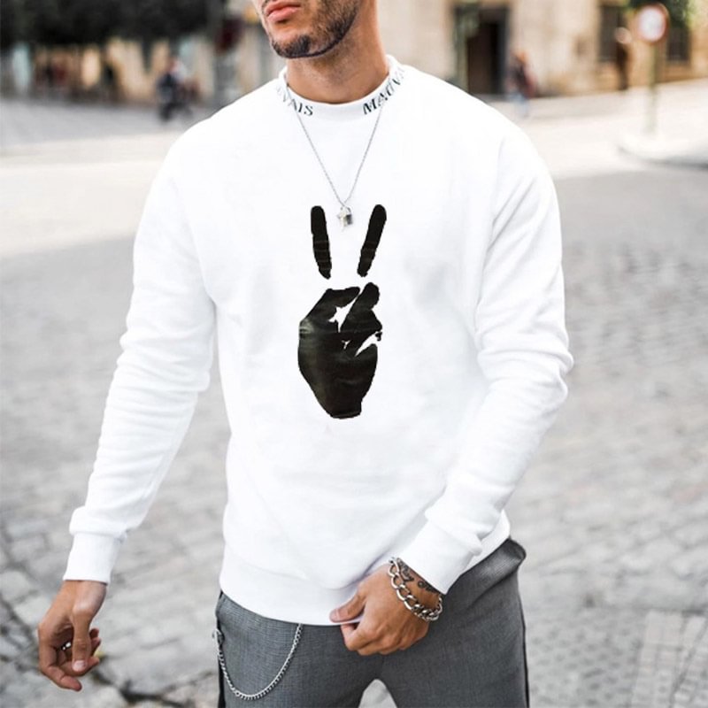 Casual Print Hoodie