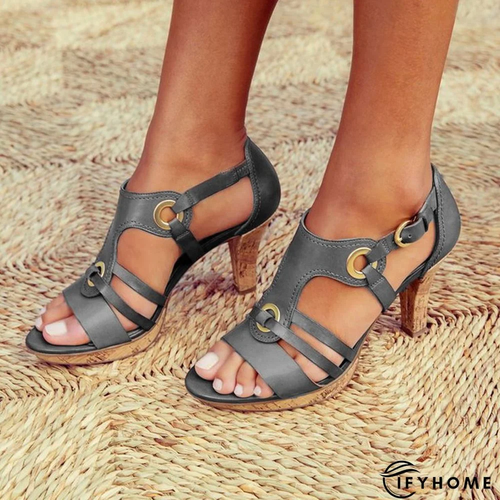 Women Summer New Style Elegant Buckle Strap Sandals | IFYHOME