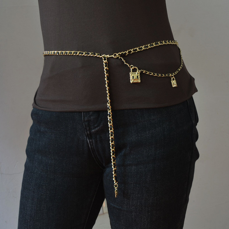 Vintage metal fashion waist chain