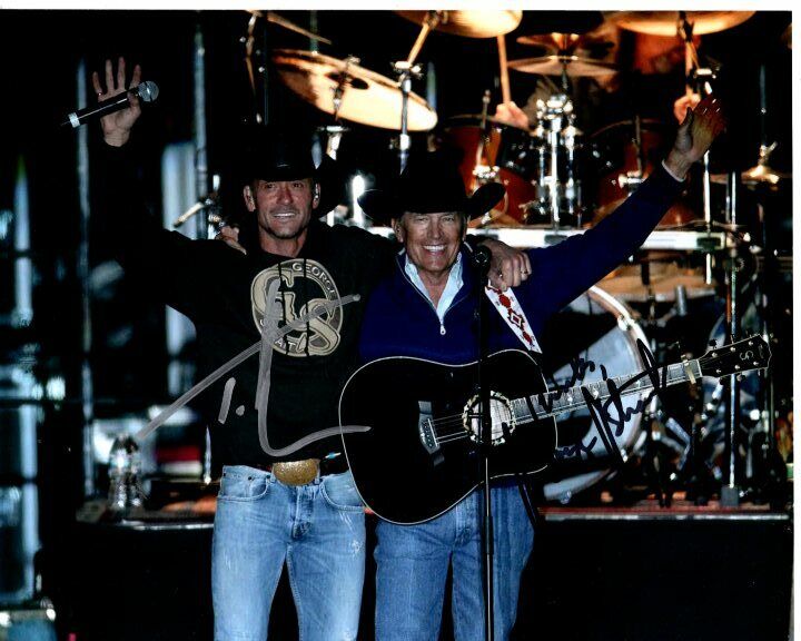 TIM MCGRAW and GEORGE STRAIT signed autographed Photo Poster painting RARE!!!