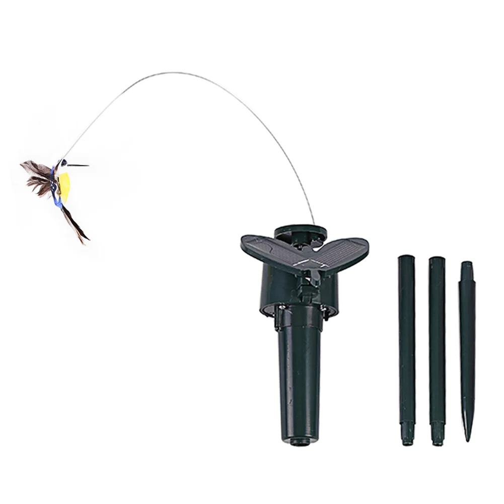 Solar Powered Artificial Flying Lawn Stakes Yard Art Ornament (Hummingbird)
