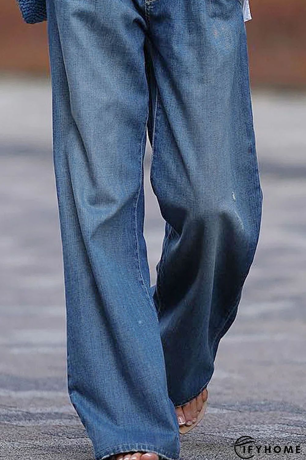 Blue Slouchy Wide Leg Jeans | IFYHOME