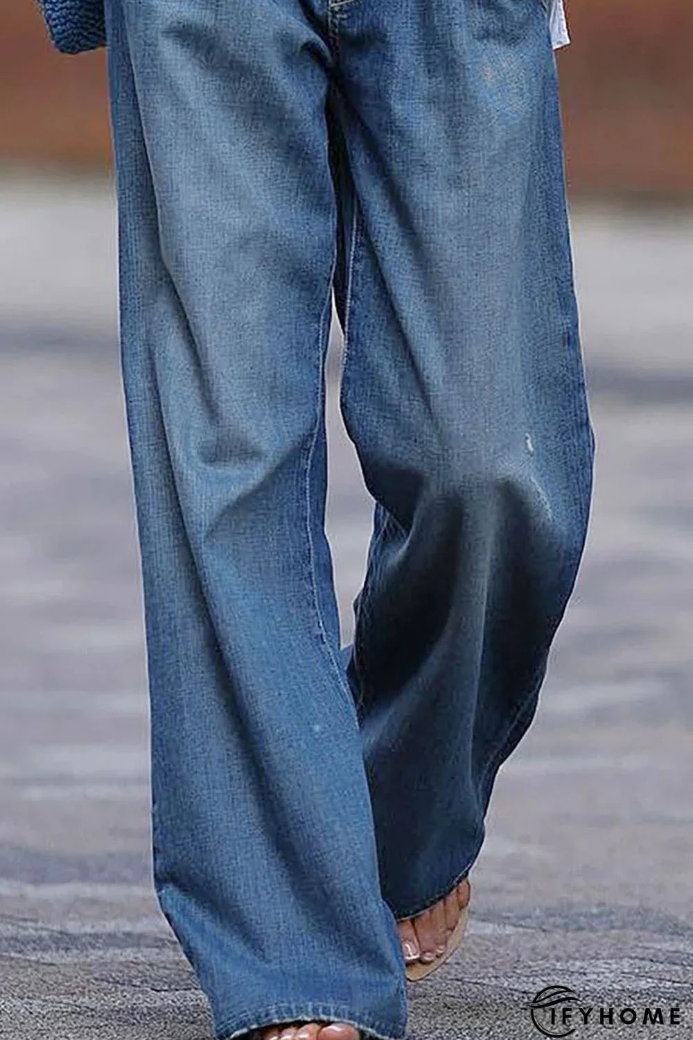 Blue Slouchy Wide Leg Jeans | IFYHOME