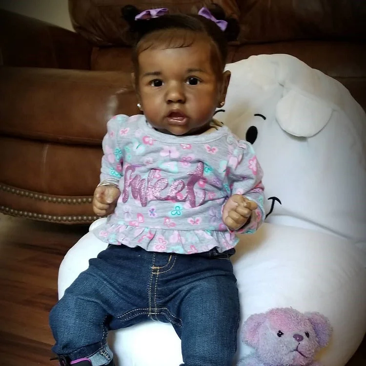 20'' Sweet Roxana Reborn Baby Doll Girl Realistic African American Soft Toys Gift Lover - Reborndollsshop®-Reborndollsshop®