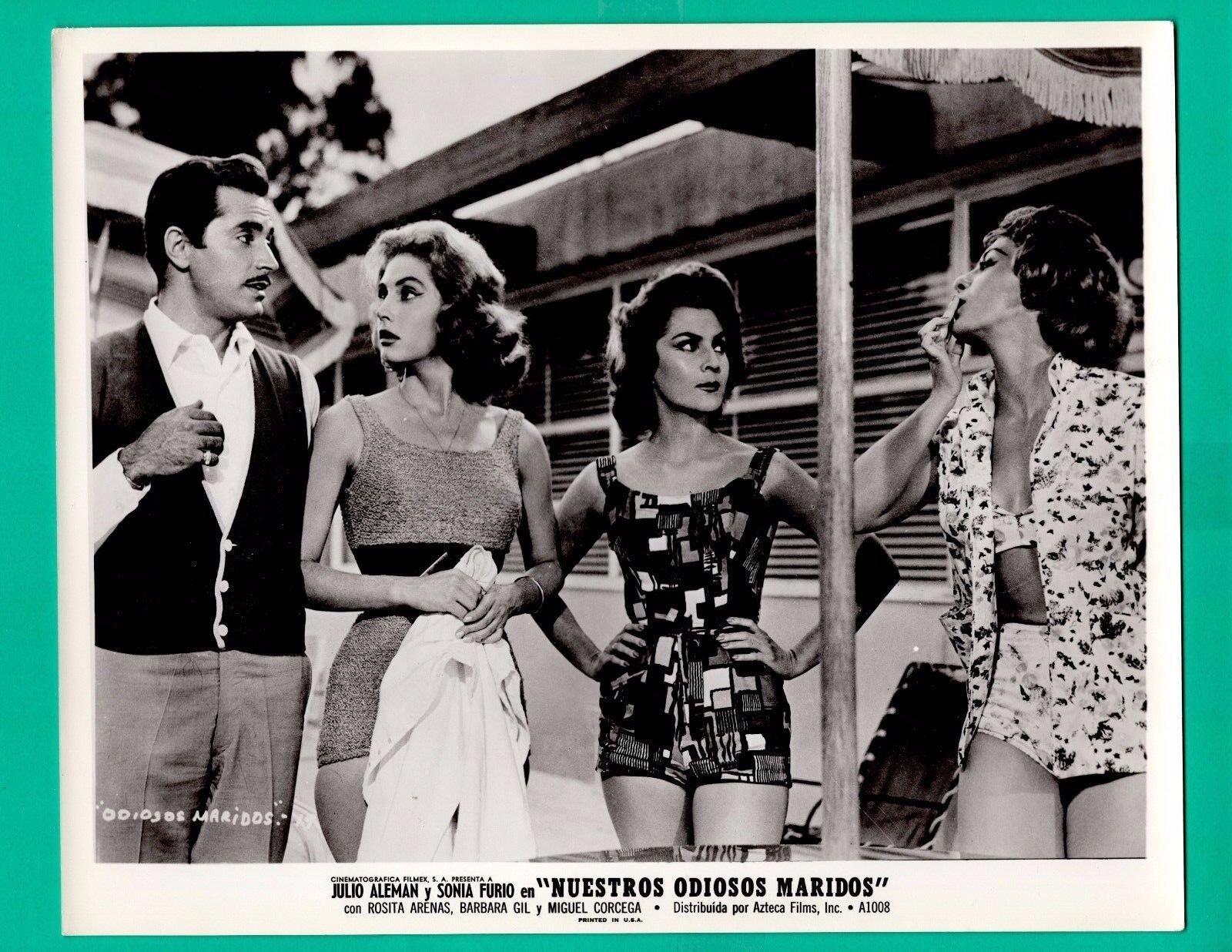 SONIA FURIO ROSITA ARENAS BARBARA GIL NUESTROS ODIOSOS MARIDOS Movie Photo Poster painting 1962