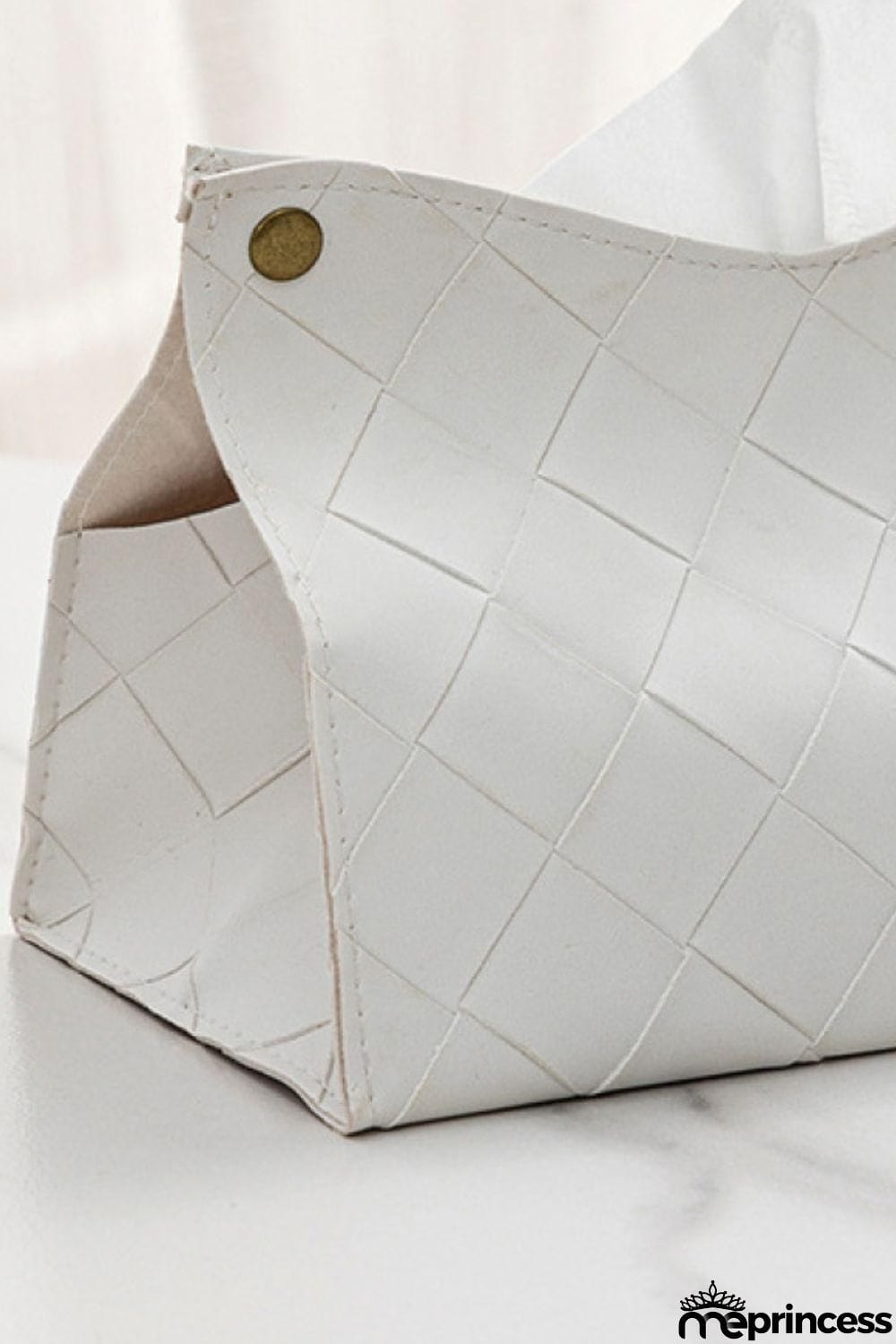 2-Pack Woven PU Tissue Box Covers