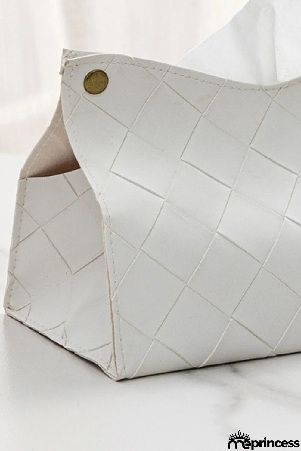 2-Pack Woven PU Tissue Box Covers