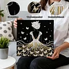 (25x25cm)DIY Pearl Painting Framed Handmade Pearl Material Art Kit Living Room Decor