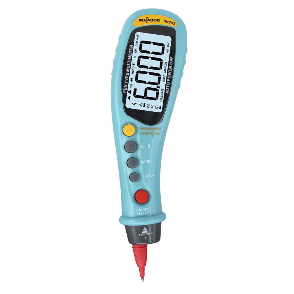 

RICHMETERS RM203 Pen Type Digital Multimeter Auto-Range True RMS Car Meter, 501 Original