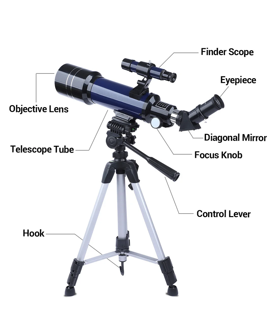 BEBANG Telescope for Adults Astronomy,70mm Aperture 400mm AZ Mount Refractor Telescope for Kids Beginners, Portable Telescope with Tripod,Carry Bag, Phone Adapter