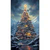 (40*70cm)Snowy Xmas Tree - Full Round Drill Diamond Painting