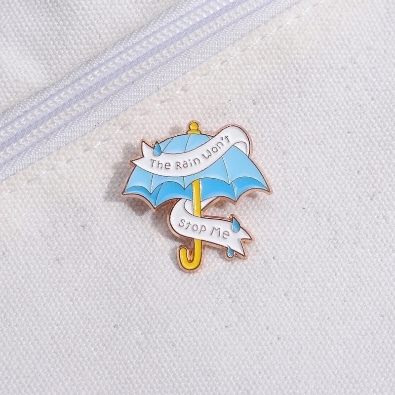 Cartoon Style Cute Cowboy Style Letter Umbrella Alloy Stamping Stoving Varnish Women’s Brooches