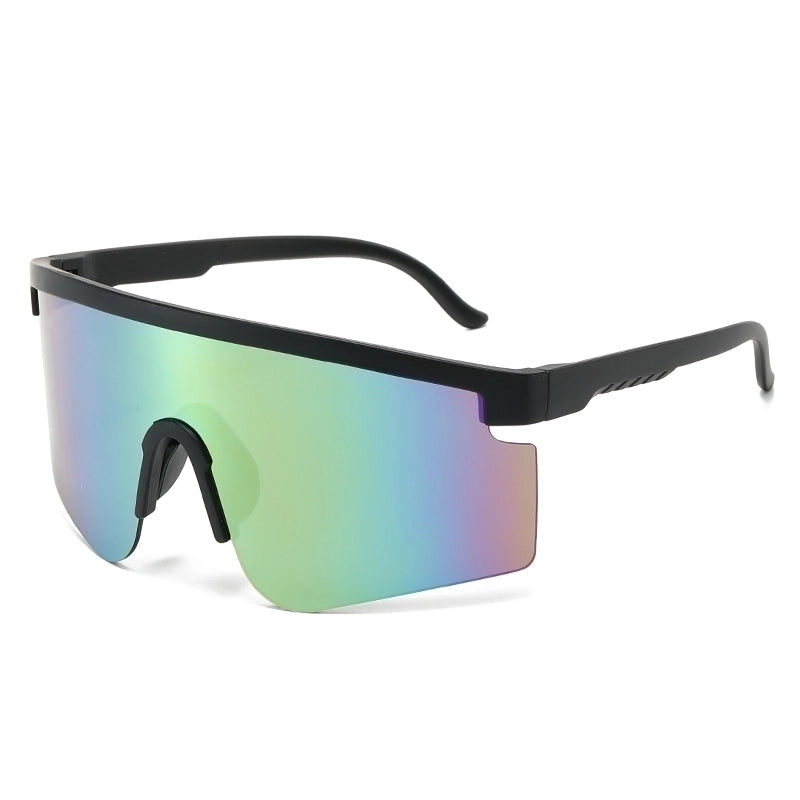 Sports Gradient Color Pc Uv Protection Sport Biker Half Frame Clips Glasses