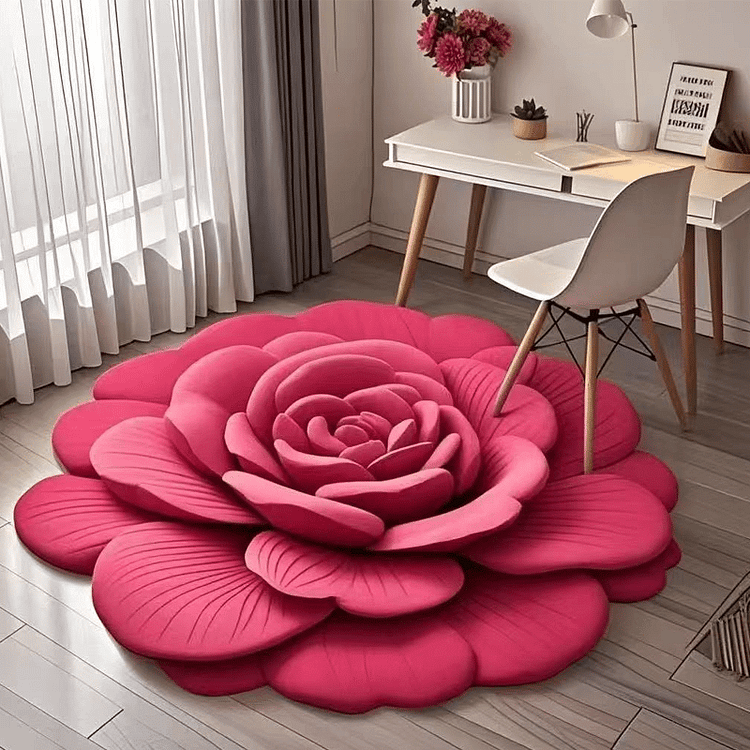 Floral Plush and Diatomaceous Earth Rug 