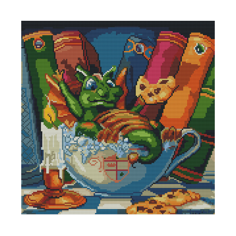 

Fly Dragon - 11CT Stamped Cross Stitch - 40*40CM, 501 Original