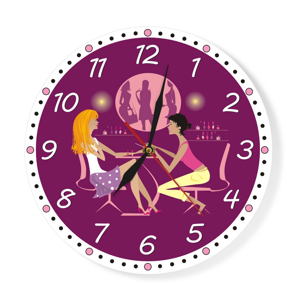 

Personalized Name Nail Salon Technician Finger Nail - Frameless Acrylic Wall Clock, 501 Original