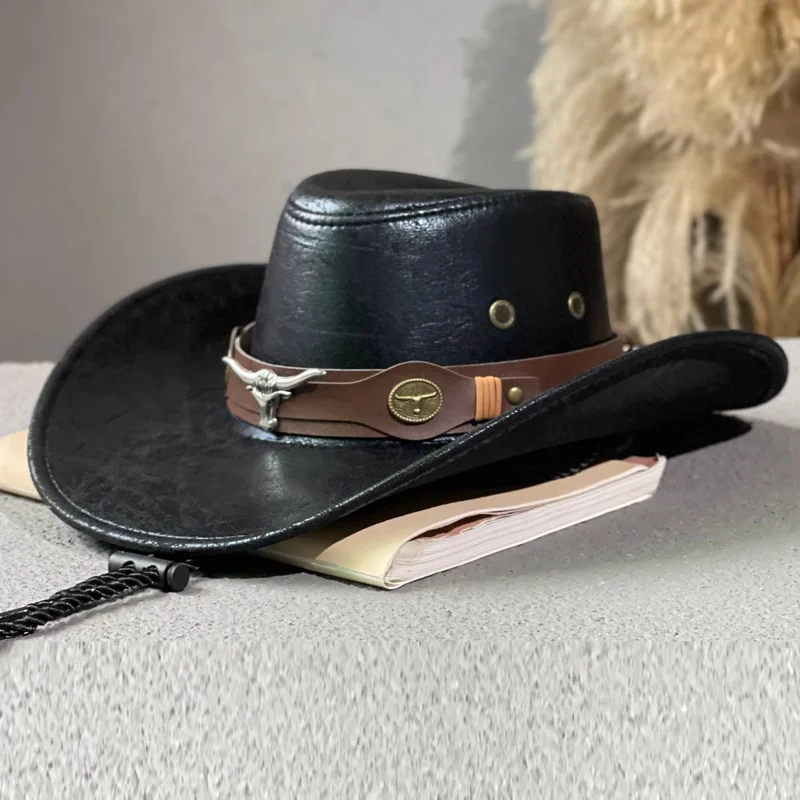 Western Bullskin Belt Studded Jazz Hat
