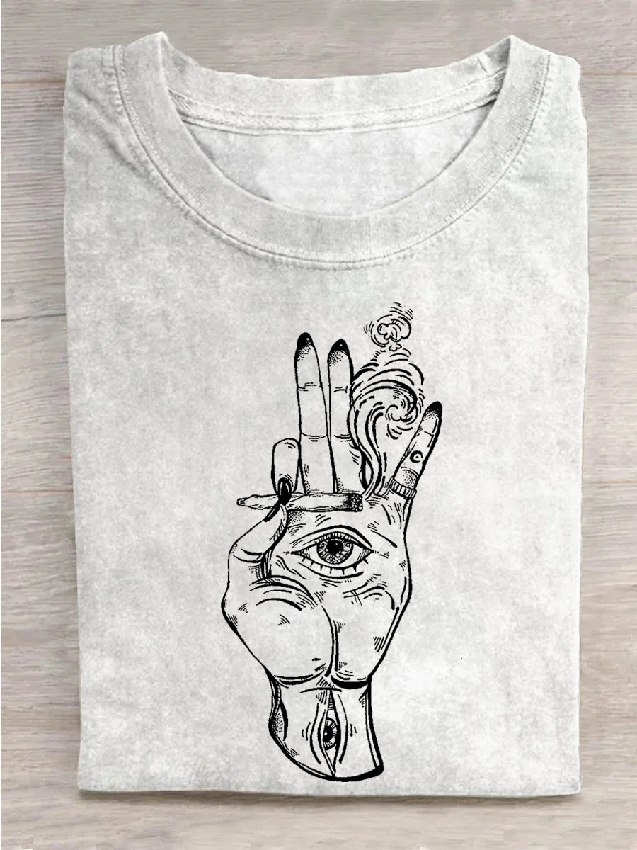 Eagerlys Hands with A Pair of Eyes T-shirt Eagerlys