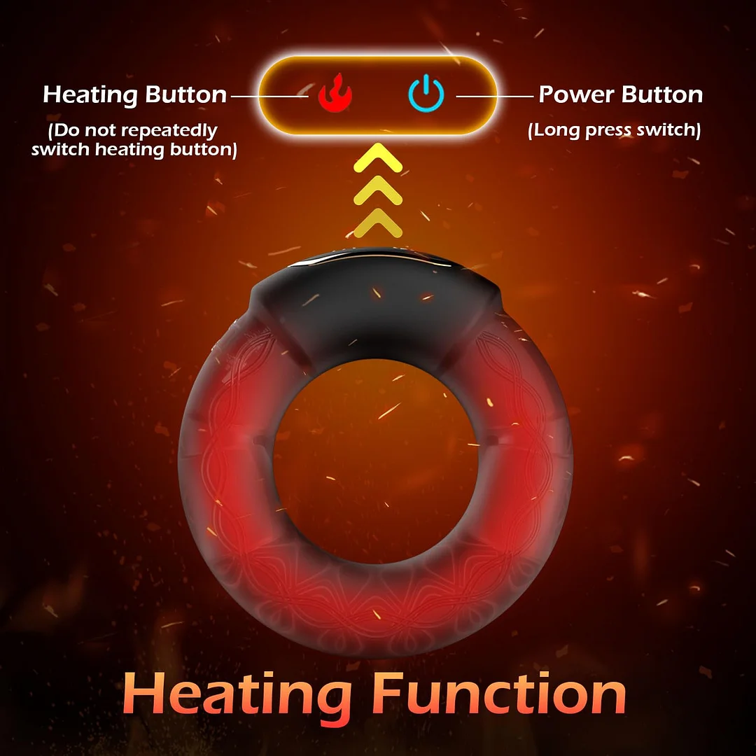 Heating Penis Ring Vibrator Sex Toys For Men