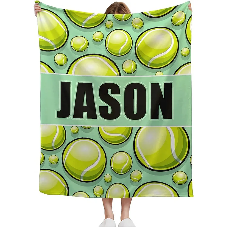 Personalized Tennis Blanket - Custom Tennis Blanket for Girls | BKKid609
