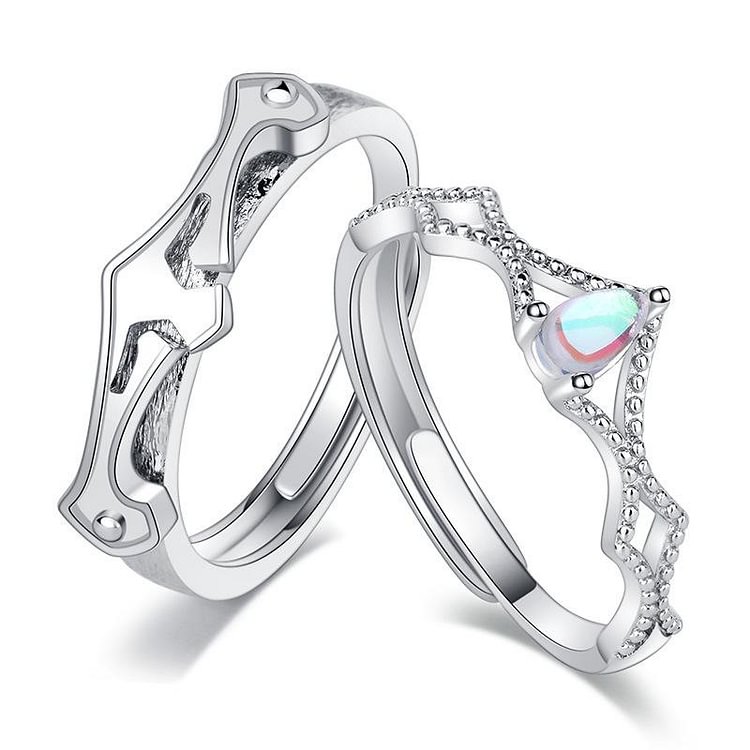 2pcs/set Princess and knight Rings For Couples-Mayoulove